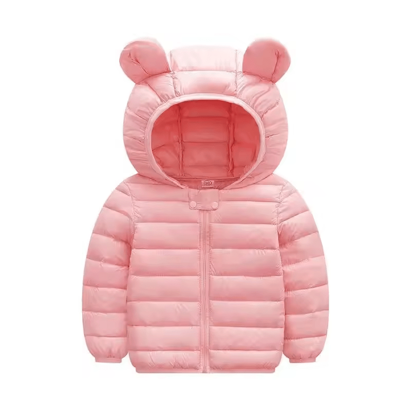 Olane Brand Kids Puffer Bear Jacket Pink80 (12 months)Kids' Raincoats