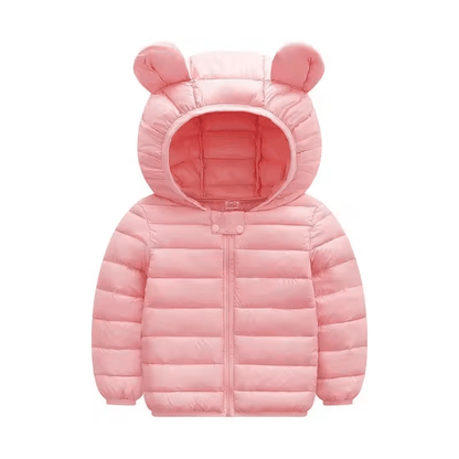 Olane Brand Kids Puffer Bear Jacket Pink80 (12 months)Kids' Raincoats
