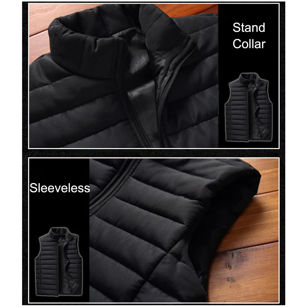 Olane Brand Padded Puffer Vest Dark BlueMVests