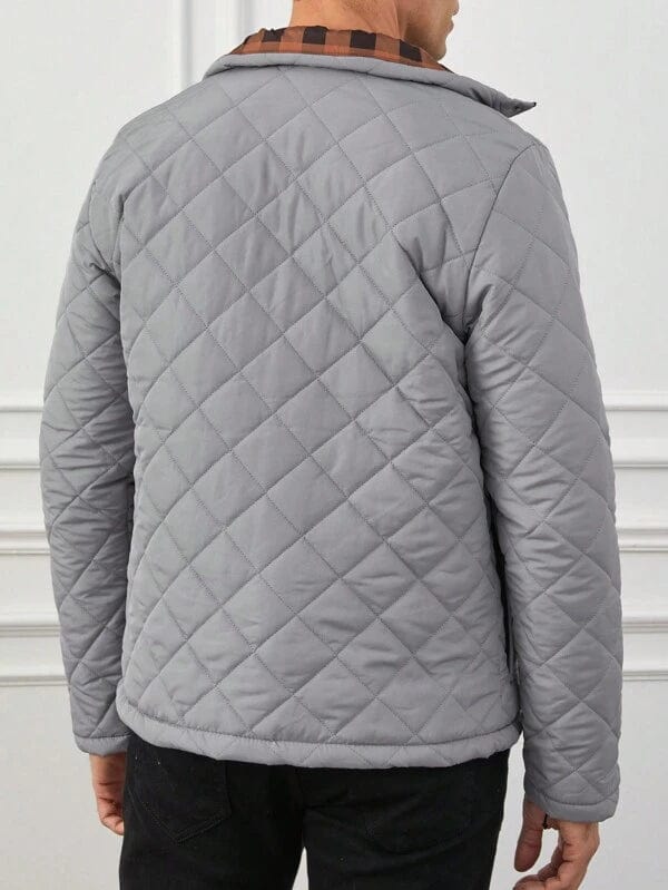 Olane Brand Padded Quilted Jacket GrayXLJackets