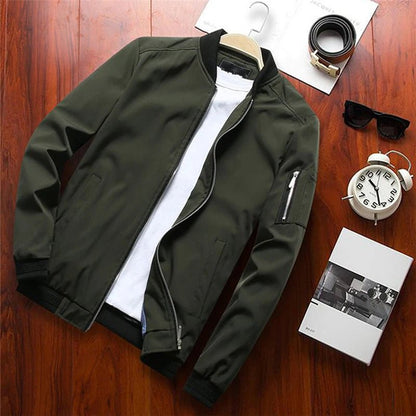 Olane Brand Slim Fit Thin Bomber Jacket Green4XLBomber Jackets