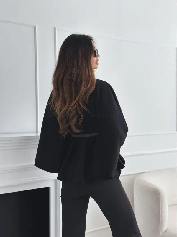 Olane Brand Stylish Cape Jacket BlackSCapes