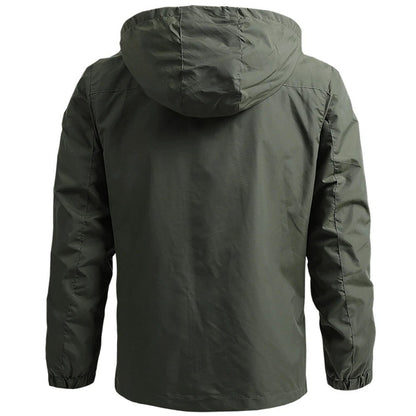 Olane Brand Waterproof Hooded Tactical Jacket Army GreenMWindbreakers