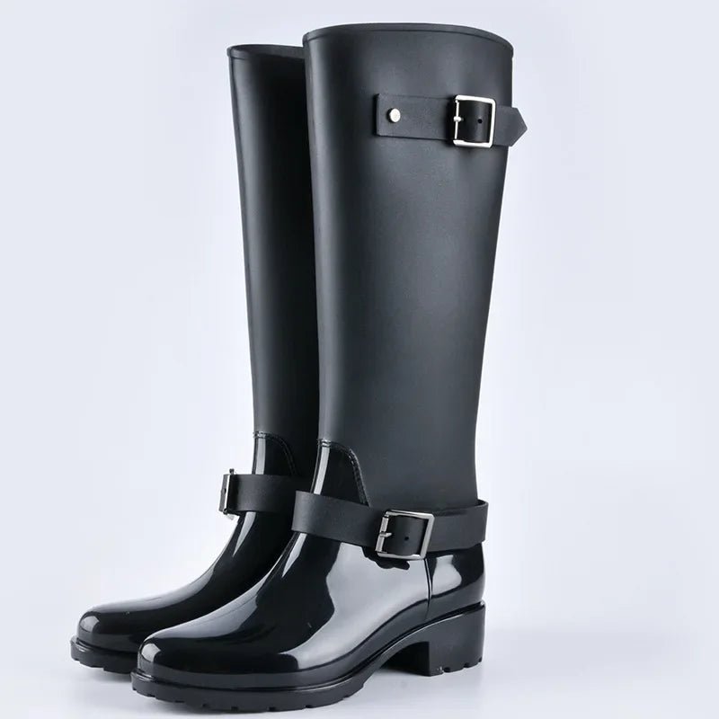 Olane Brand Waterproof Rain Boots Highcut Black36Women's Rain Boots