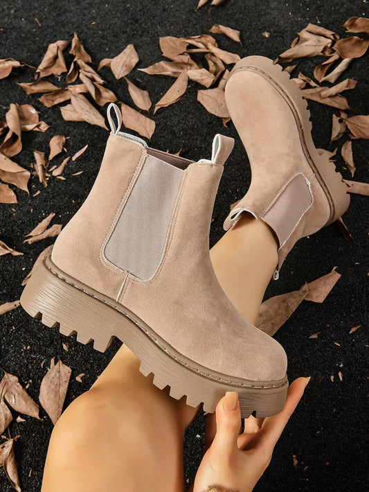 Olane Brand Waterproof Suede Leather Boots Beige35Hiking Shoes