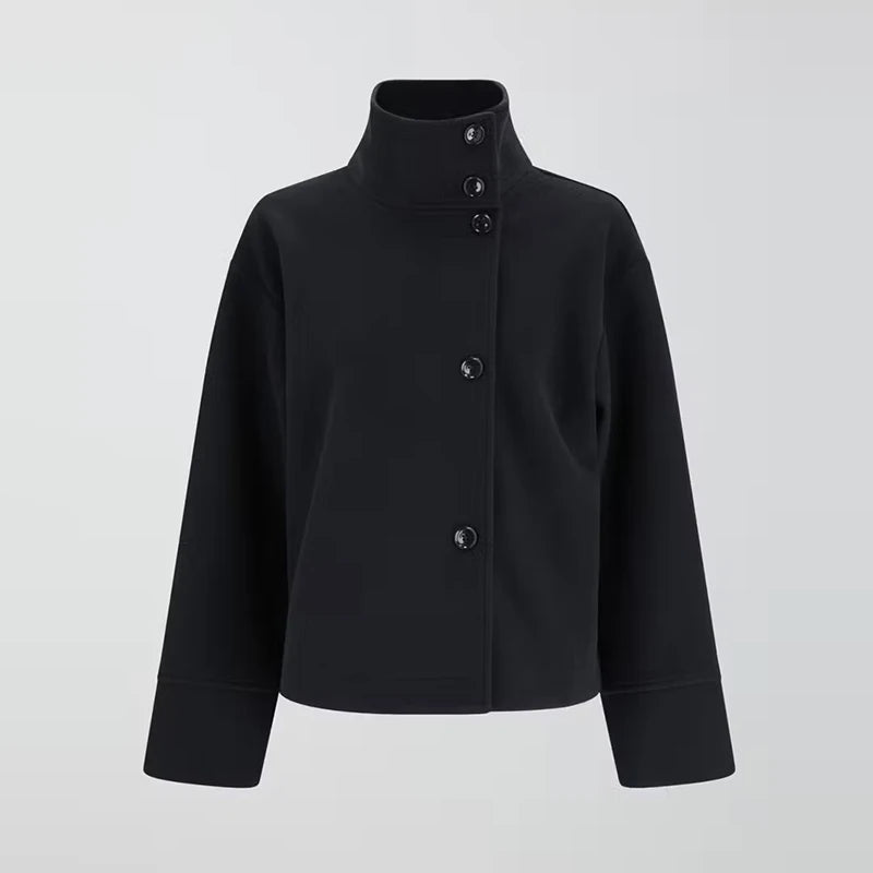 Olane Brand Winter Cape Collar Coat BlackMCoats & Jackets