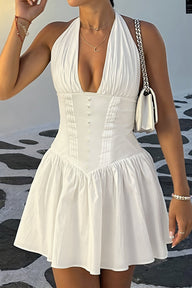 Chic Halter Bodycon Mini Dress