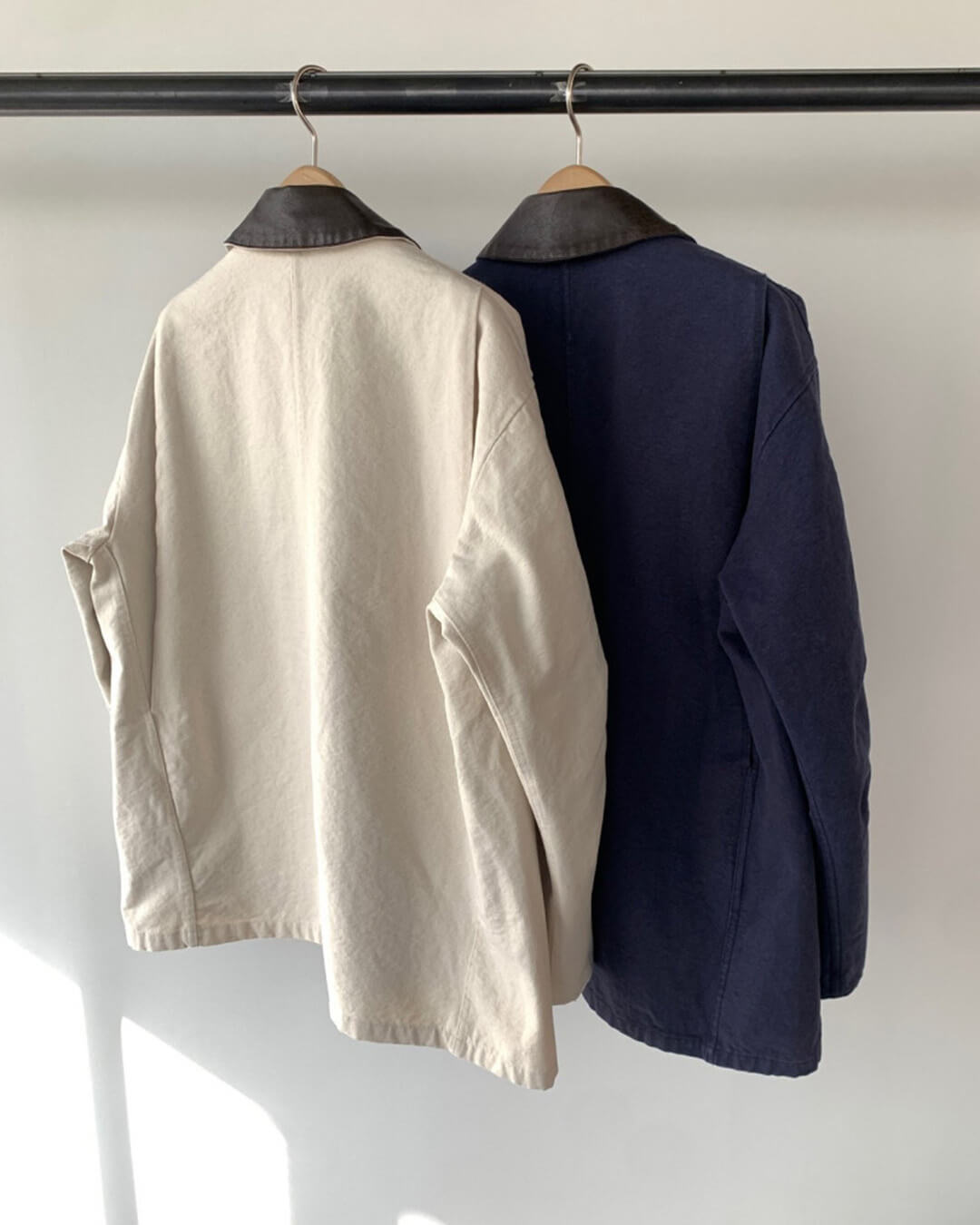 OLANE Classic Contrast Collar Utility Jacket BeigeSWomen's Coats & Jackets