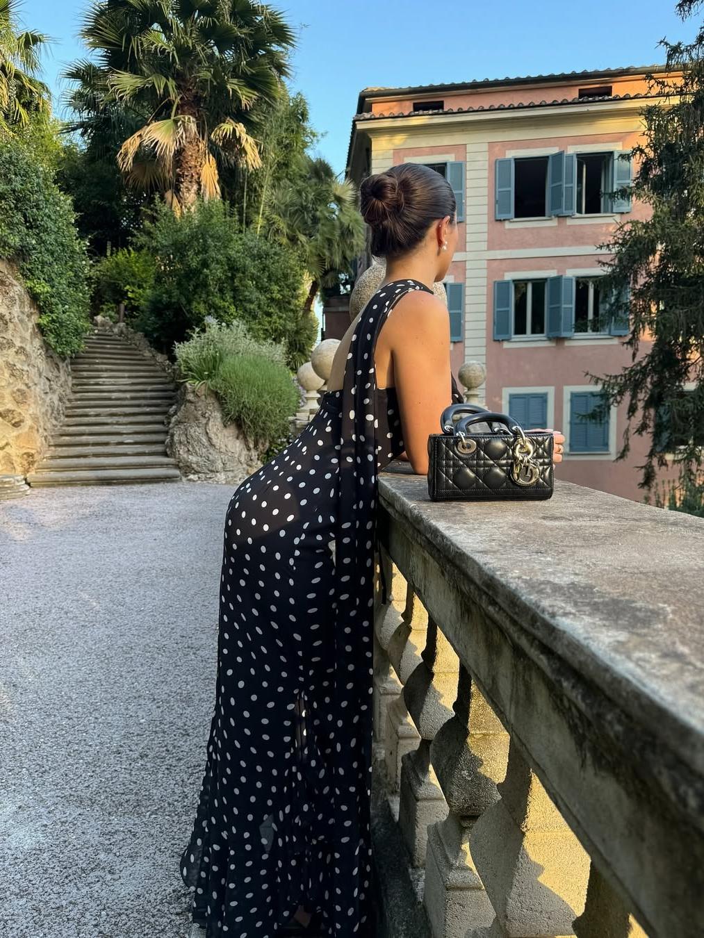 OLANE Classic Polka Dot Maxi Dress XSWomen's Dresses