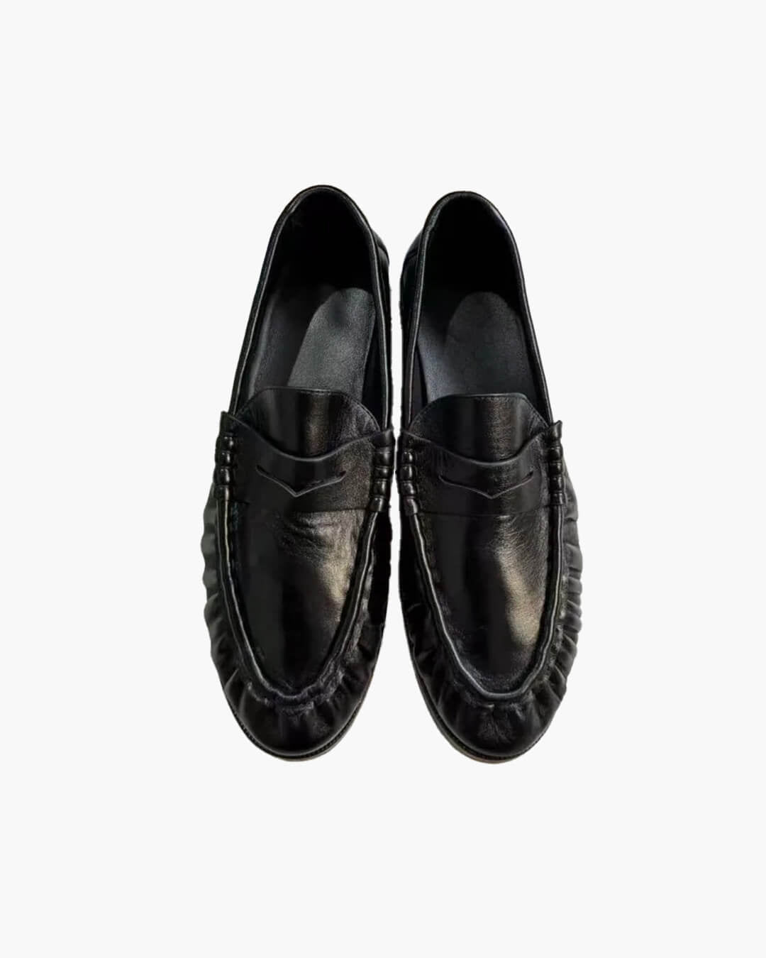 OLANE Classic Vegan Leather Slip-On Loafers Black35Shoes