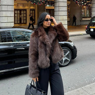 Cozy Plush Faux Fur Coat