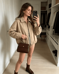 Drawstring Hooded Zip Jacket