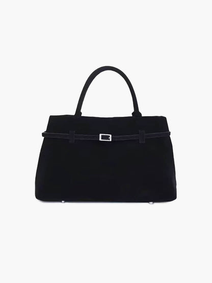 OLANE Elegant Faux Suede Shoulder Bag BlackRegularWomen's Handbags