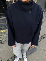 Elegant Jacket with Stand Collar