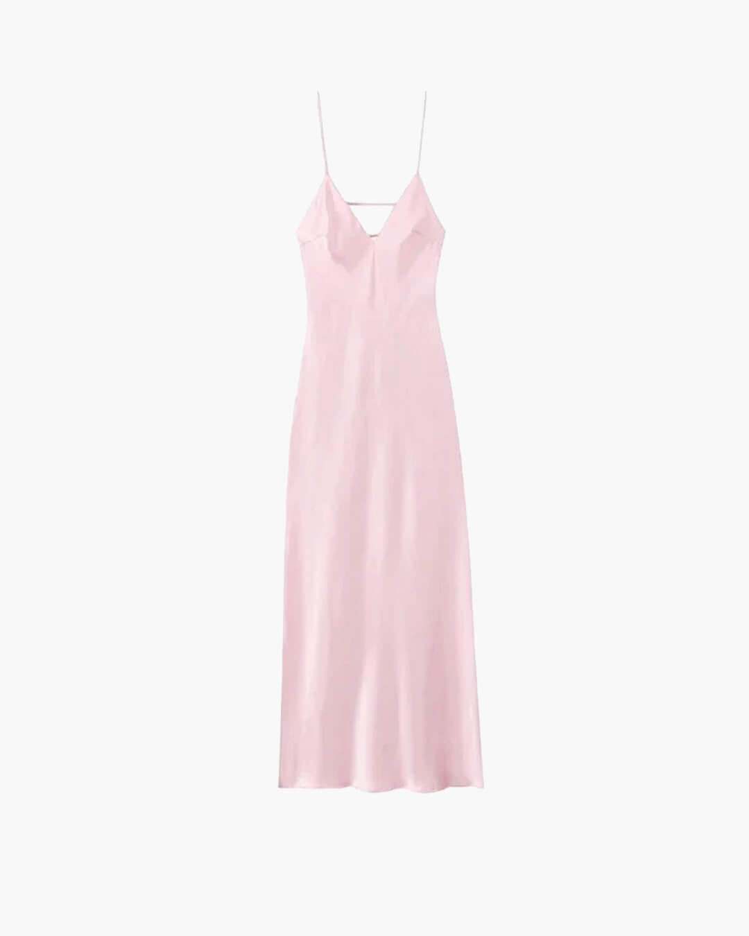 OLANE Elegant Satin Backless Maxi Dress PinkXSWomen's Dresses