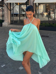 Alice Backless Halter Mini Dress