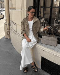 High-Neck Collar Suede Jacket with Pocket
