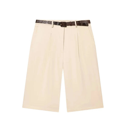 OLANE High Waist Belted Bermuda Shorts BrownXSWomen's Bottoms