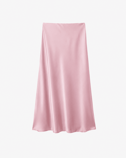 OLANE High Waist Satin Midi Skirt LavenderXSWomen's Bottoms