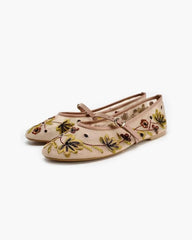 Kate Embroidered Ballet Flats