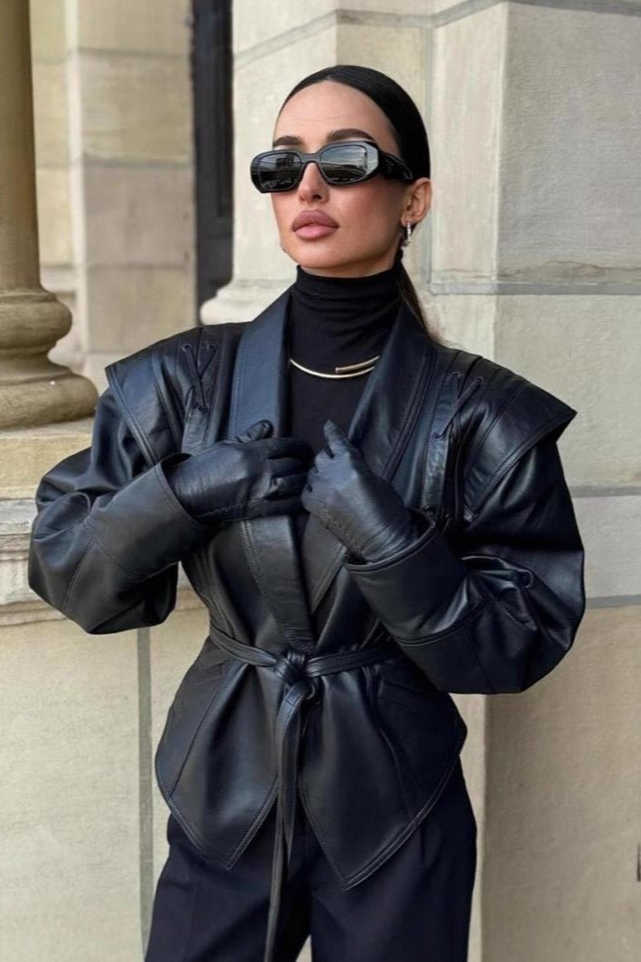 OLANE Kaye Leather Jacket BlackMJackets