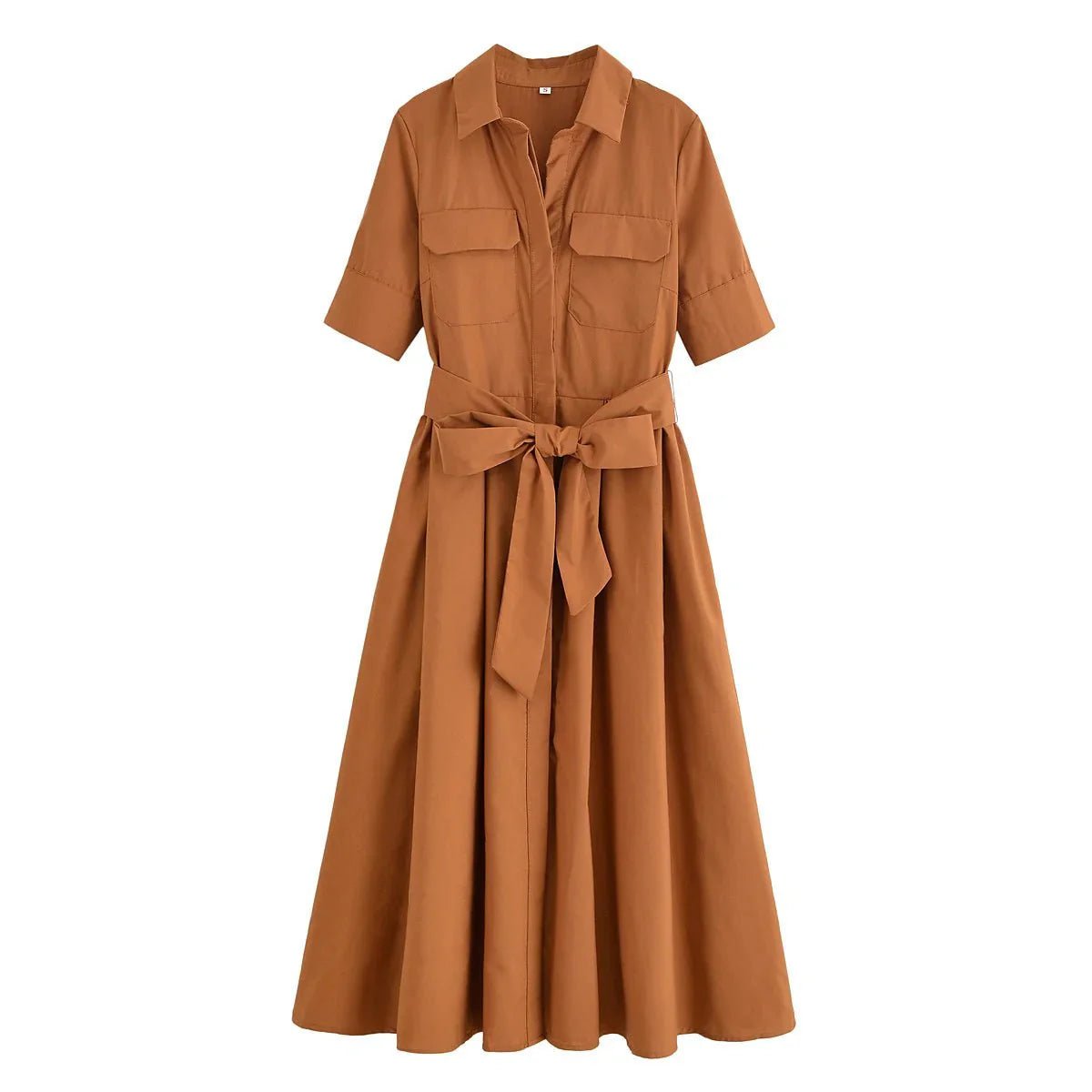 OLANE Kirra Belted Shirt Midi Dress Pink StripesXSWomen's Dresses