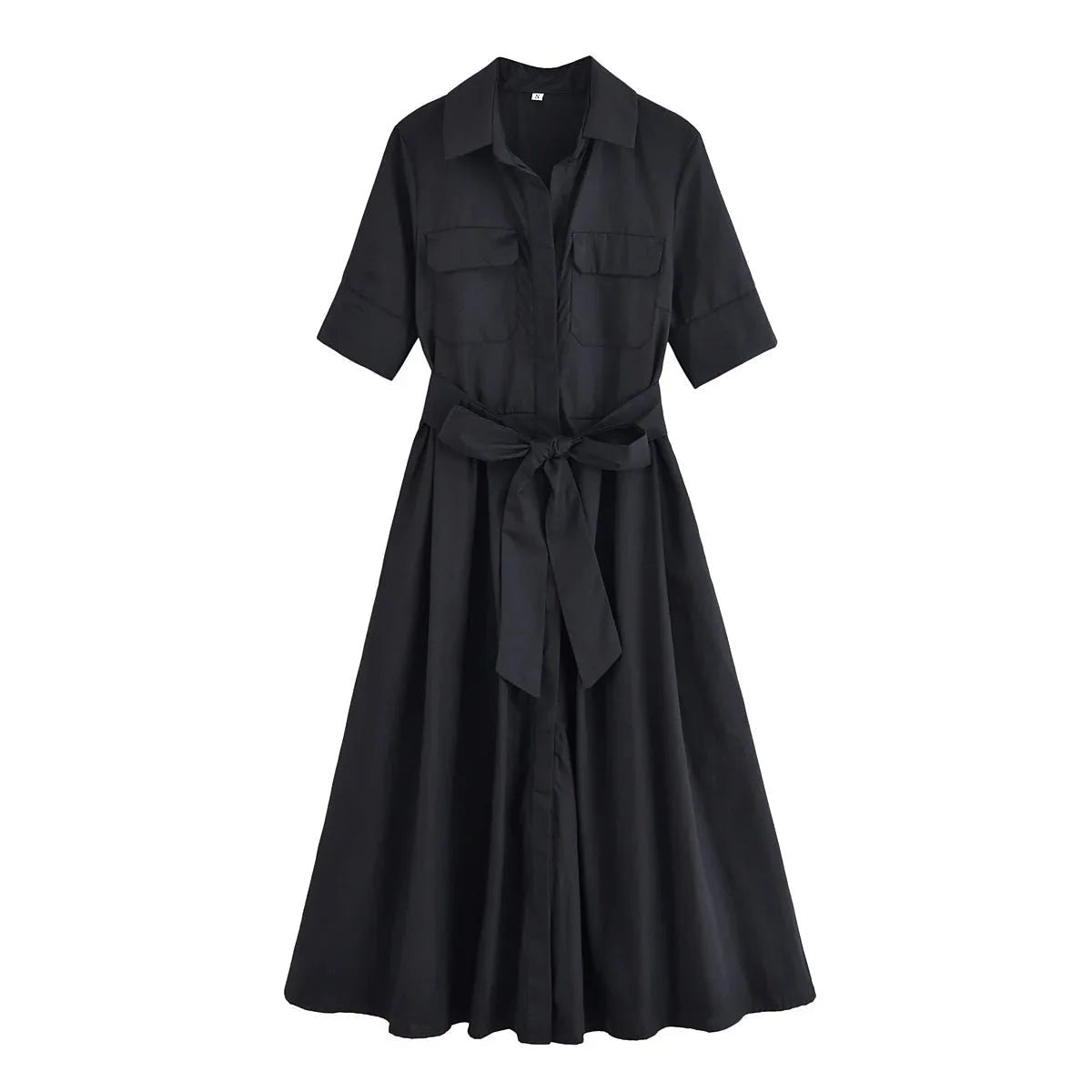 OLANE Kirra Belted Shirt Midi Dress Pink StripesXSWomen's Dresses