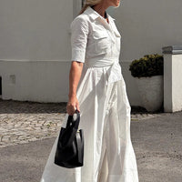 Kirra Belted Shirt Midi Dress