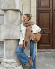 Lightweight Tasseled Winter Scarf
