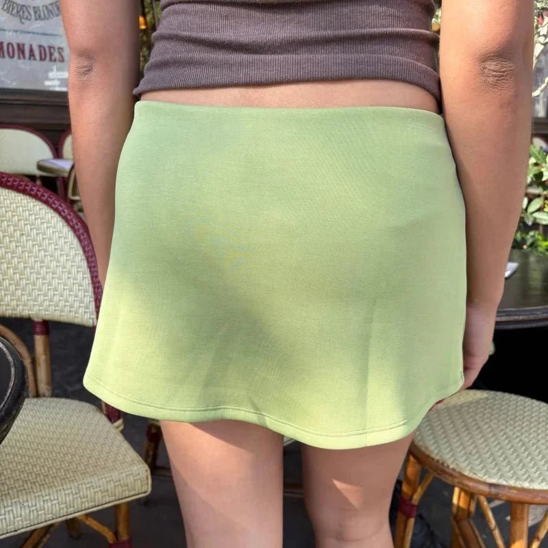 OLANE Low-Waist Bodycon Mini Skort WhiteSWomen's Bottoms
