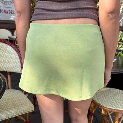 OLANE Low-Waist Bodycon Mini Skort WhiteSWomen's Bottoms