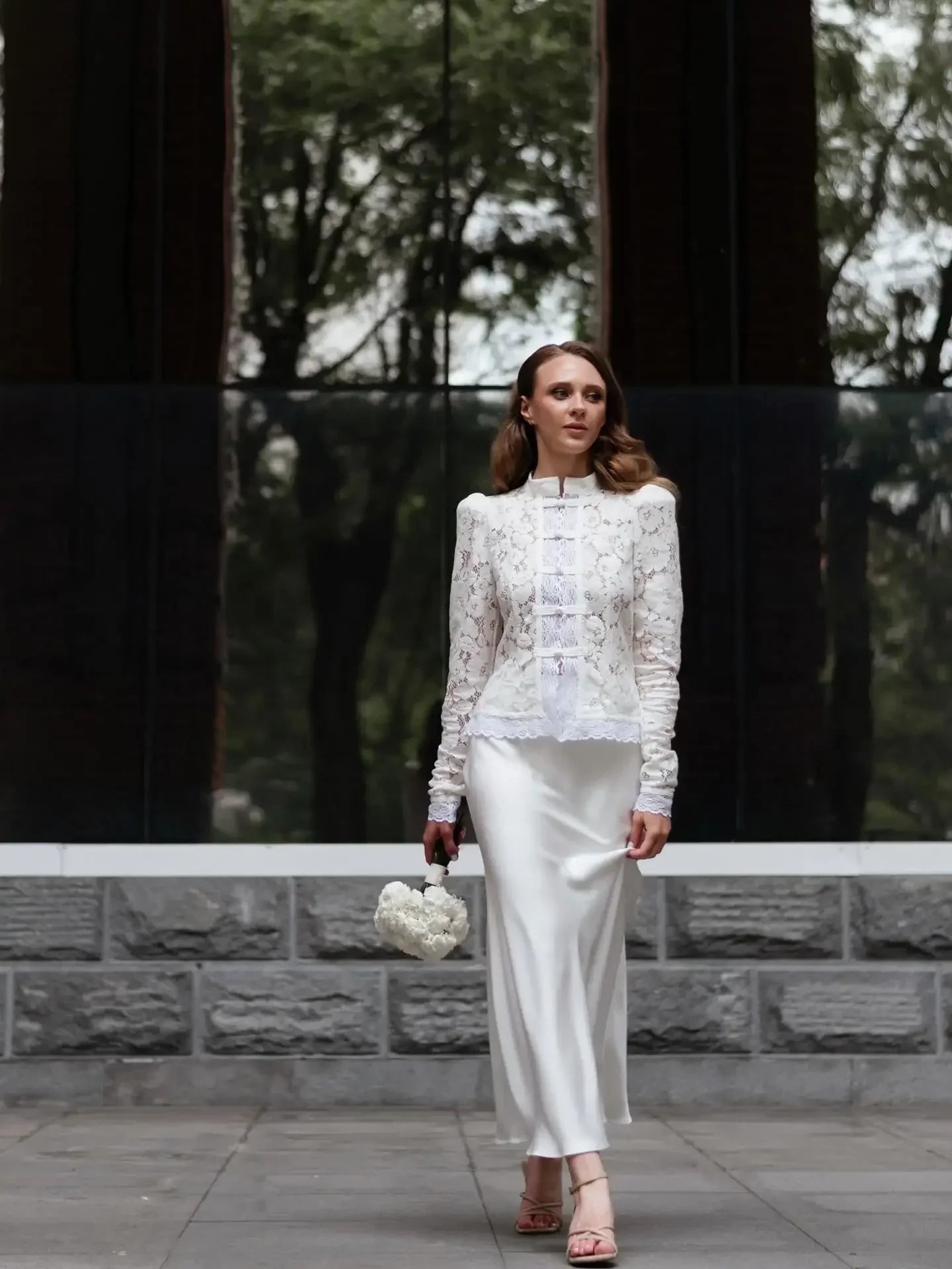 OLANE Nikki Puff Sleeve Lace Blouse BlackMWomen’s Tops