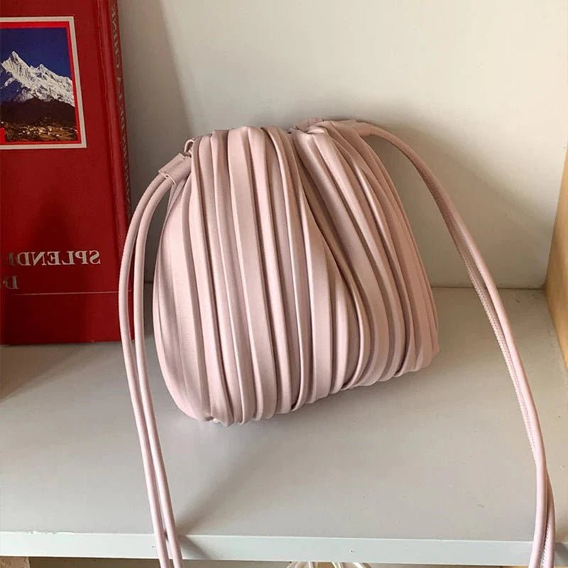 OLANE Pleated Crossbody Mini Bag PurpleBag