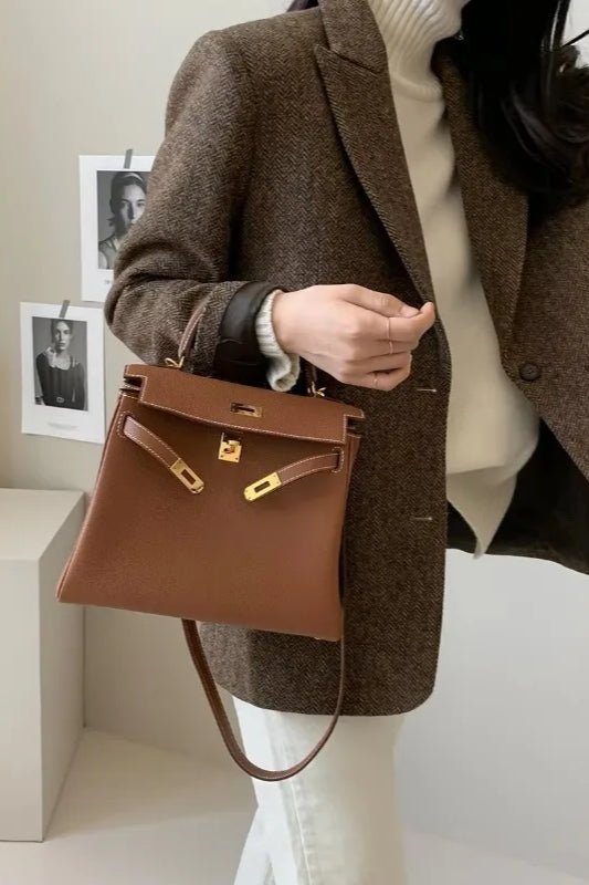 OLANE Relaxed-Fit Lapel Blazer BrownSWomen's Coats & Jackets