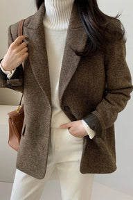 Relaxed-Fit Lapel Blazer