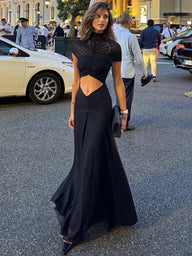 Agnes Ruched Cutout Bodycon Maxi Dress