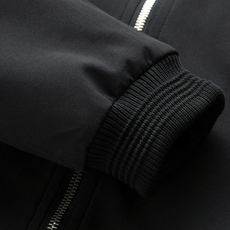 OLANE Slim Fit Thin Bomber Jacket Black4XLMen's Coats & Jackets