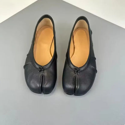 OLANE Laura Split-Toe Leather Mules Black35Women's Shoes