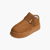 Slip-On Suede Platform Ankle Booties