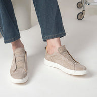 Agrousa Slip-On Triple Stitch Suede Sneakers