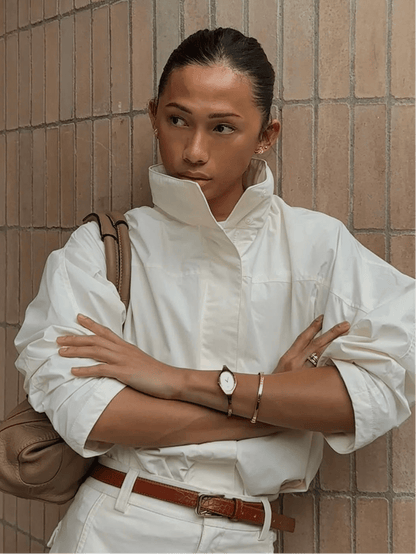 OLANE Sophia Drawstring Bomber Jacket WhiteMWomen's Coats & Jackets