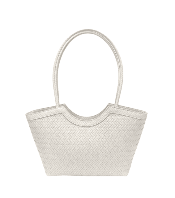 OLANE Spacious Woven Faux Leather Bag WhiteRegularBag