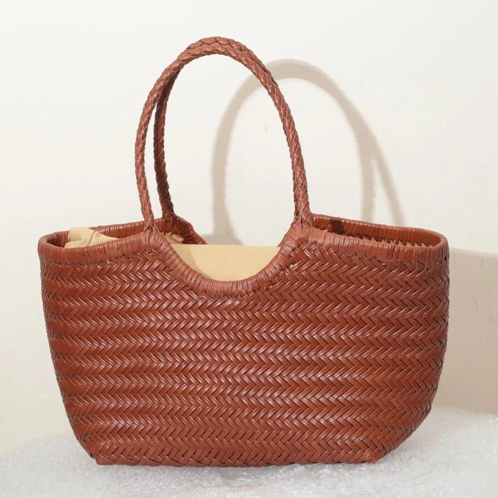 OLANE Spacious Woven Tote Bag GreenSWomen's Handbags