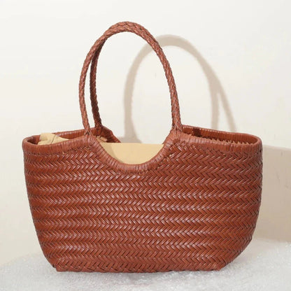 OLANE Spacious Woven Tote Bag GreenSWomen's Handbags