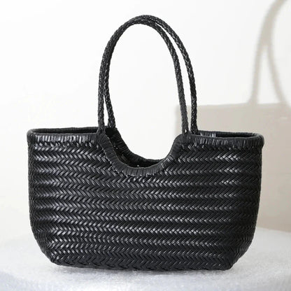 OLANE Spacious Woven Tote Bag GreenSWomen's Handbags