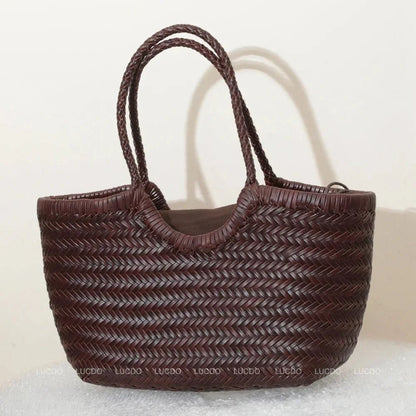 OLANE Spacious Woven Tote Bag GreenSWomen's Handbags