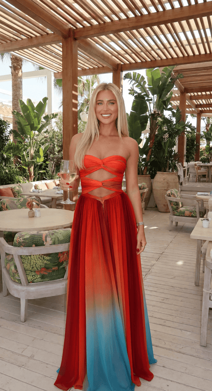 OLANE Strapless Front-Knot Maxi Dress XSWomen's Dresses
