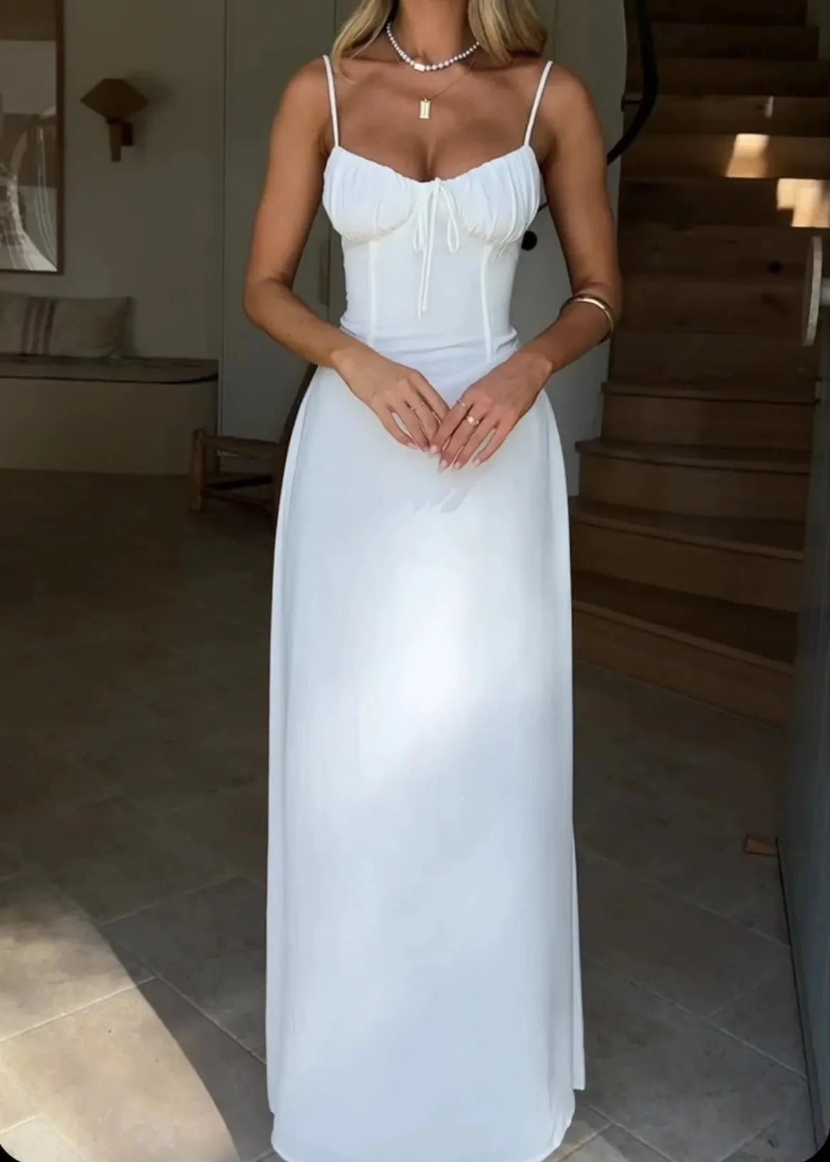 OLANE Structured Corset Bodice Maxi Dress YellowSWomen's Dresses