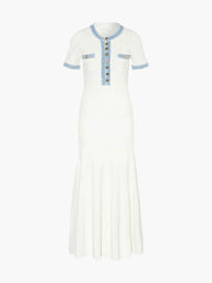 Annie White Knitted Maxi Dress