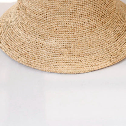 OLANE Stylish Raffia Bucket Hat Light Brown56-58 cmWomen's Accessories
